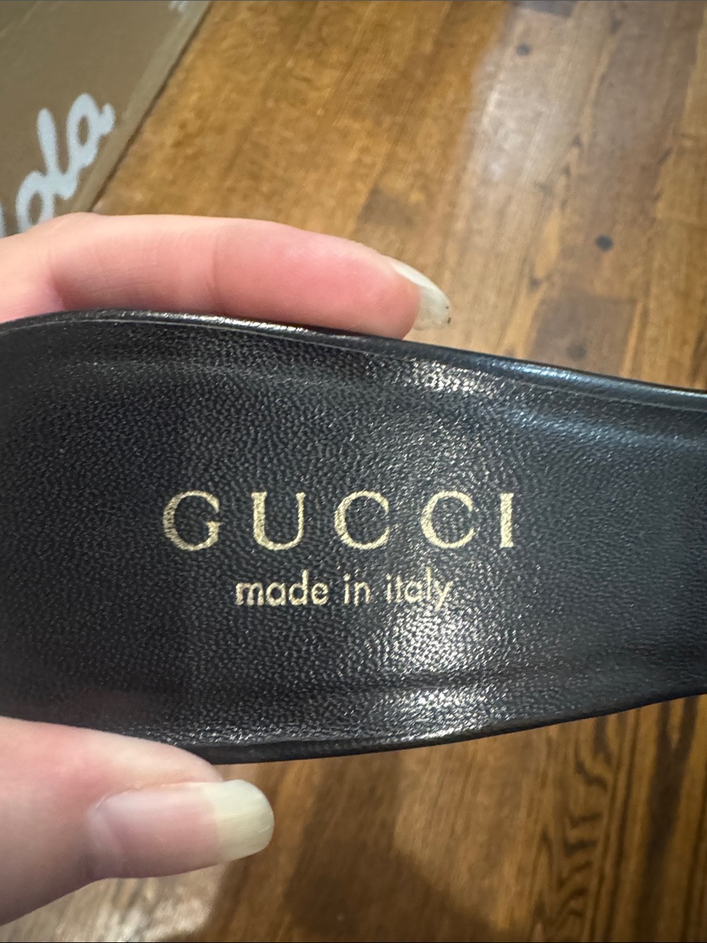 Gucci/Black Fabric GG/Leather/Open-Toe/3” Heels/US 6.5/Vintage/Classy/Timeless!! - Picture 13 of 16